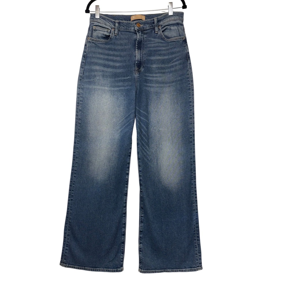 7 For All Mankind Ultra High Rise Jo Wide Leg Jeans Blue Denim Womens Size 32